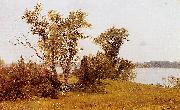 Albert Bierstadt Sailboats on the Hudson at Irvington oil painting